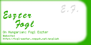 eszter fogl business card